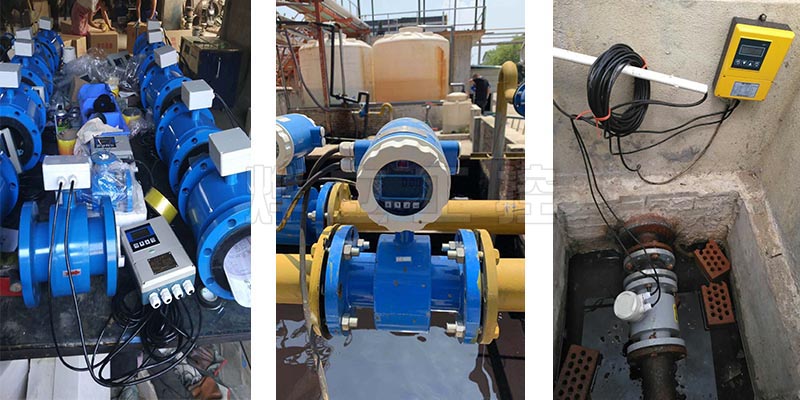 電磁流量計實物圖現(xiàn)場安裝