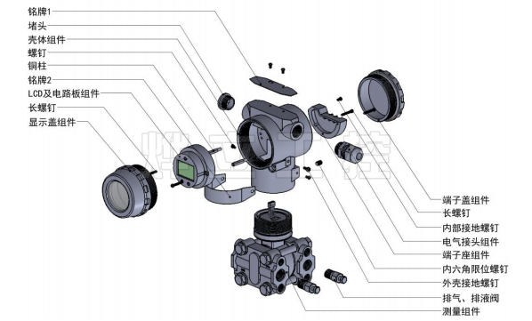 WMB3351-DP智能差壓變送器組件圖
