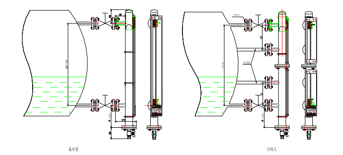 磁翻板液位計安裝示意圖