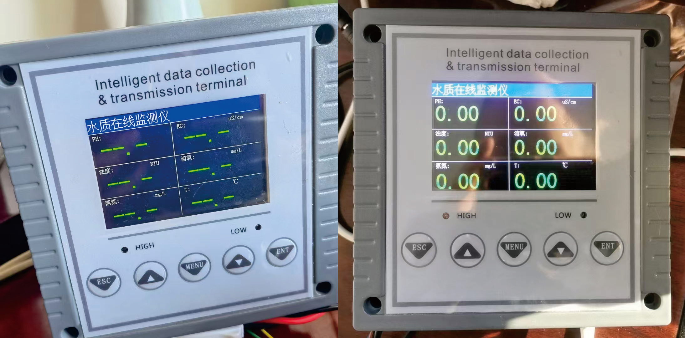 多功能水質在線監測儀（PH、濁度、氨氮、EC、溶氧）